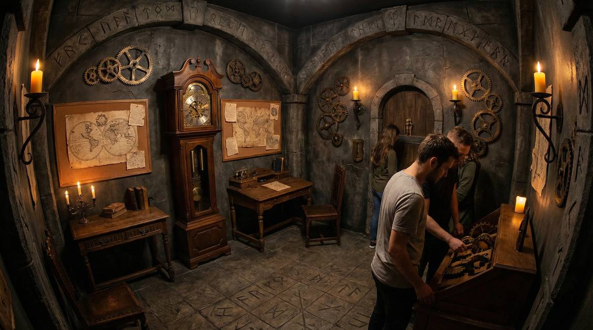 古堡书房的秘密机关 - 壹号娱乐 密室体验
